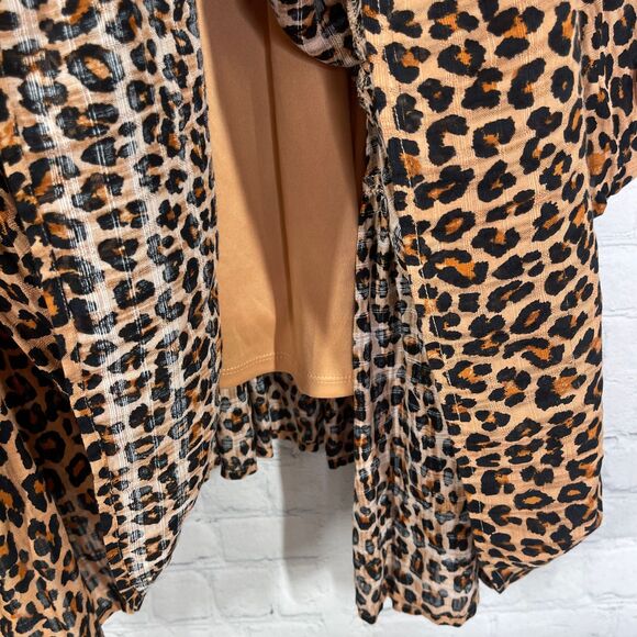 Wonderly Dress Womens Plus 3X Animal Print Ruffle Baby Doll Festival Date Night - Picture 10 of 15